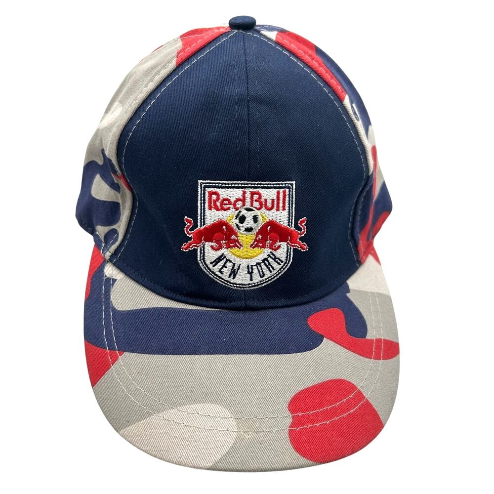 New York Red Bulls MLS Camo Snapback Hat Bayer Sponsor Promo Cap 100% Cotton